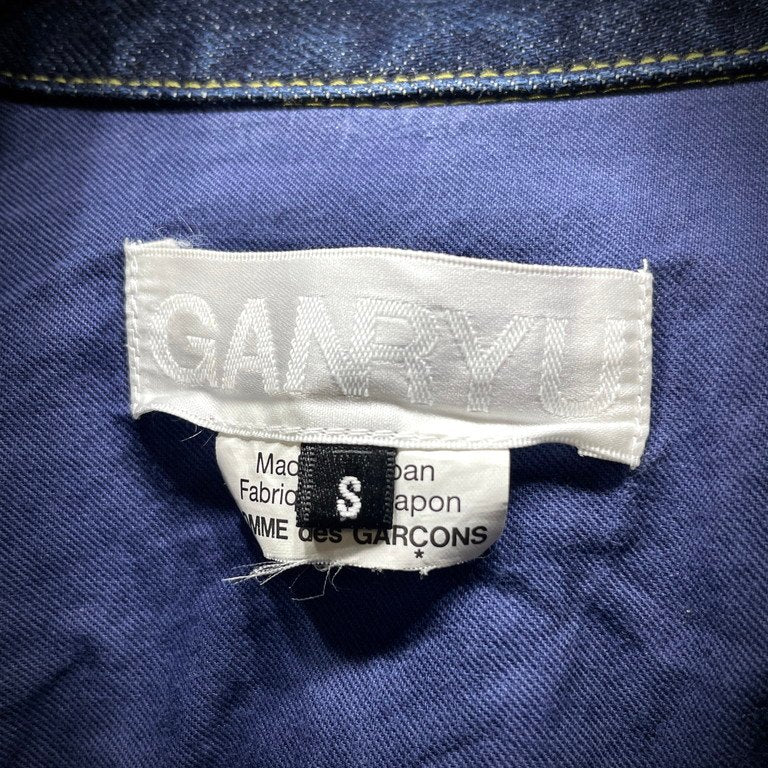 GANRYU 17SS デニムシャンブレードッキングシャツジャケット ラストコレクション 切替 ブルゾン ブラウス トップス アウター Archive ガンリュウ メンズ