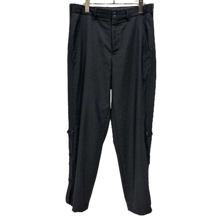 Yohji Yamamoto Pour Homme 16AW ウールギャバジン側章ボンテージパンツ ロールアップ ベルト サイドライン ボトムス Archive ヨウジヤマモトプールオム メンズ
