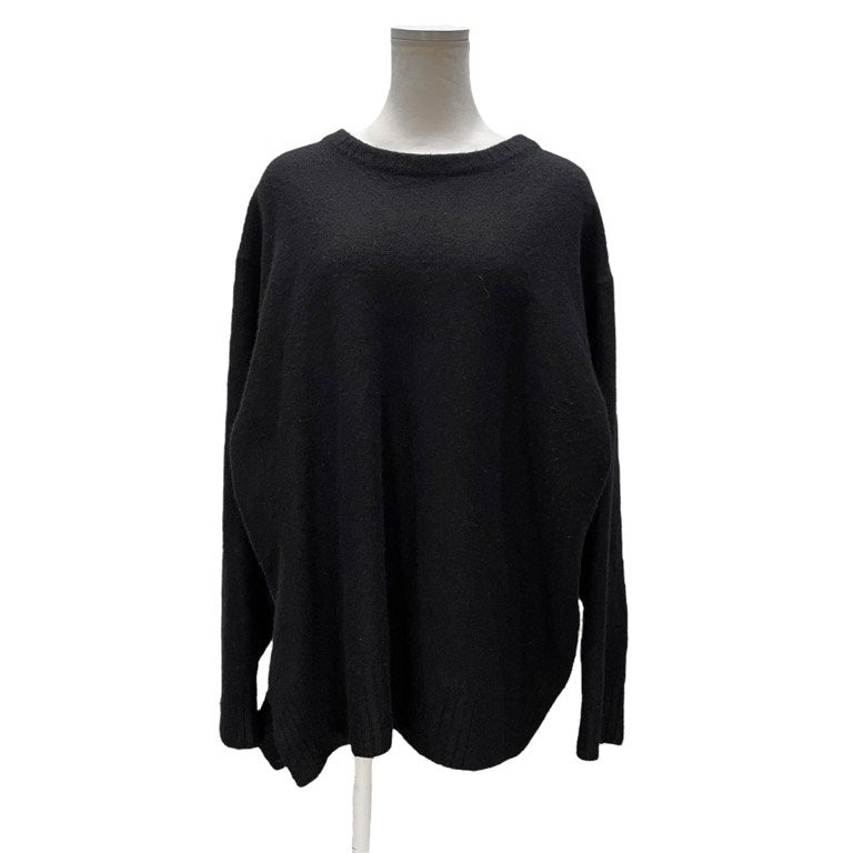 Y’s サイドステッチリペアデザイン圧縮ウールニットセーター 刺繍 アシンメトリー トップス Yohji Yamamoto Femme ワイズ ヨウジヤマモトファム レディース