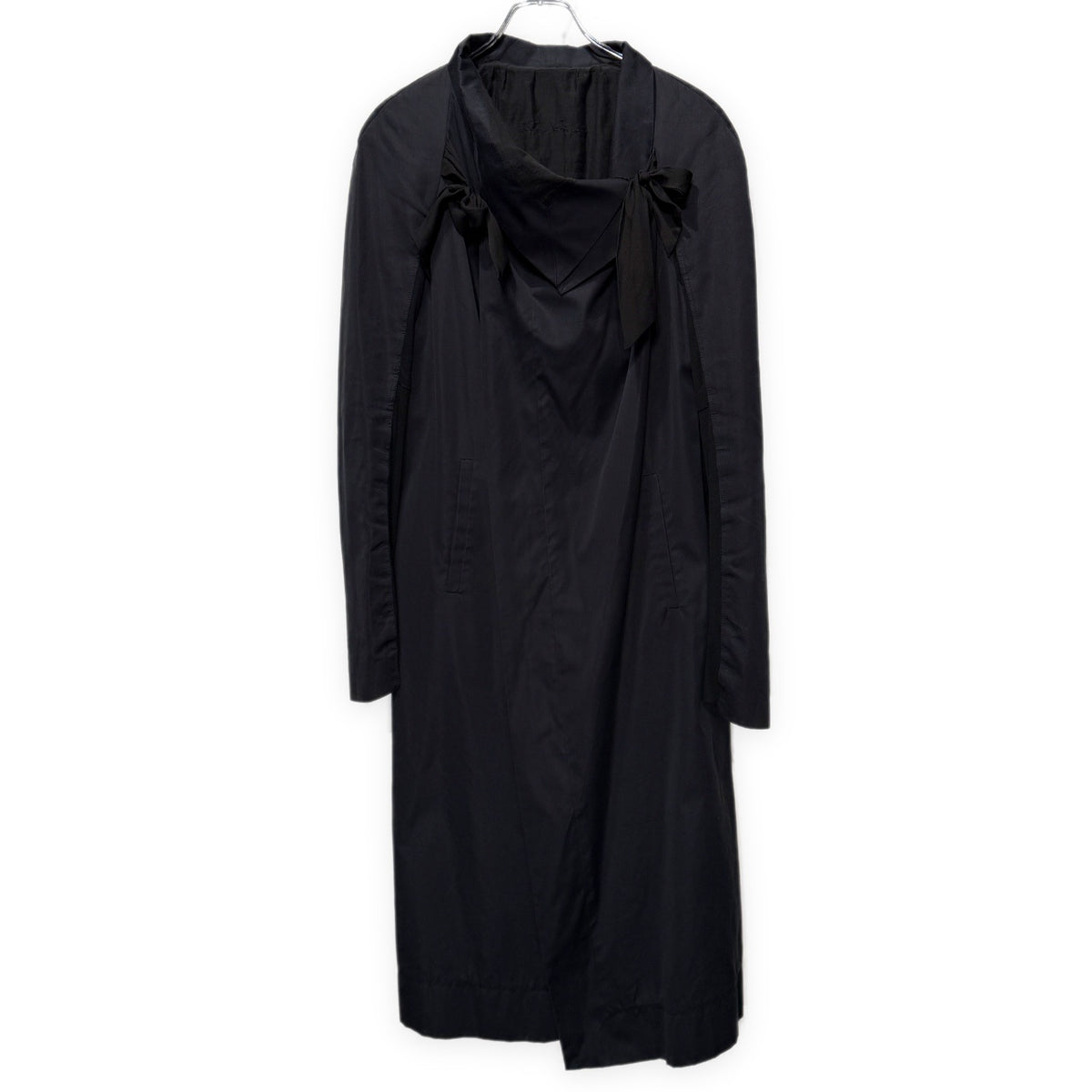 Rick Owens コットンシルクリボンボタンレスロングコート Archive 00s ブルゾン ジャケット アウター リックオウエンス メンズ