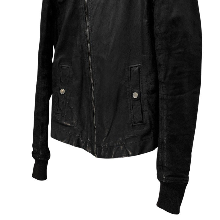 Rick Owens カーフレザーハイネックフーデッドブルゾン ジャケット パーカー コート アウター Archive リックオウエンス メンズ