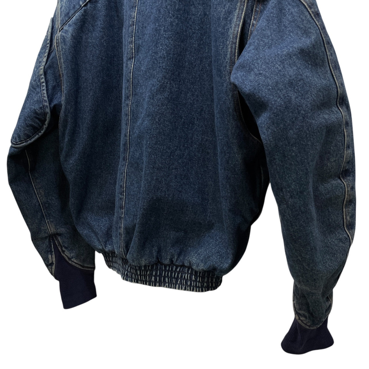 KATHARINE HAMNETT 86AW DENIM CARGO BOMBER JACKET デニムカーゴボンバージャケット ブルゾン コート アウター Archive 80s 90s 希少 初期 OLD VINTAGE レア キャサリンハムネット メンズ