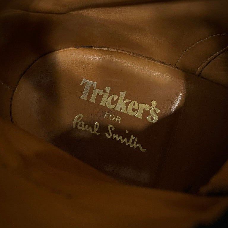 Tricker's FOR Paul Smith M6178 Country Boots ウイングチップダブルヒールブーツ UK7.5