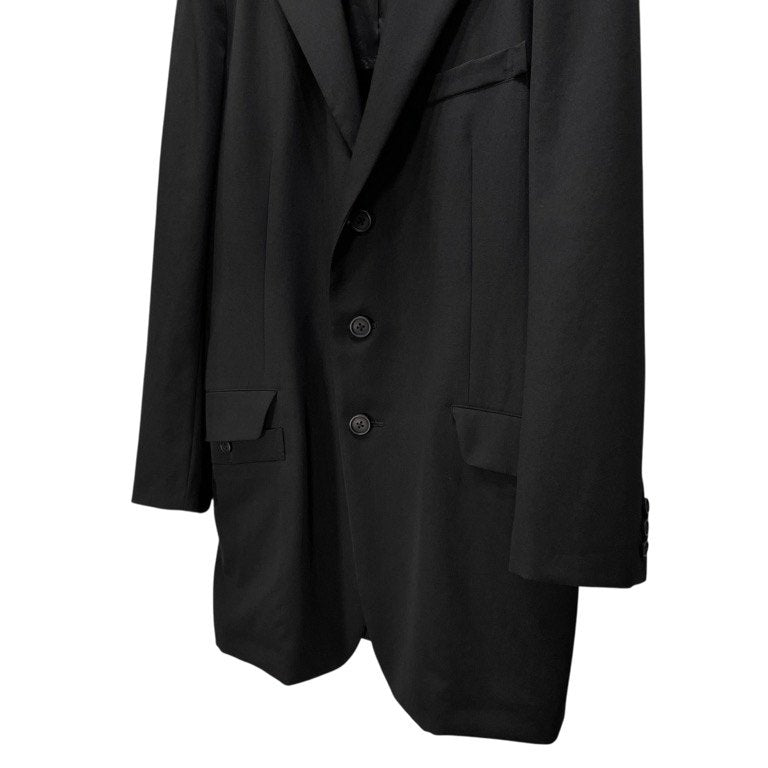 Y's for men 25SS WOOL GABARDINE TURN BACK COLLAR JACKET ウールギャバジンデザインカラー3Bテーラードジャケット ブレザー ブルゾン アウター 定価115,500円 Yohji Yamamoto Pour Homme ヨウジヤマモト ワイズフォーメン メンズ
