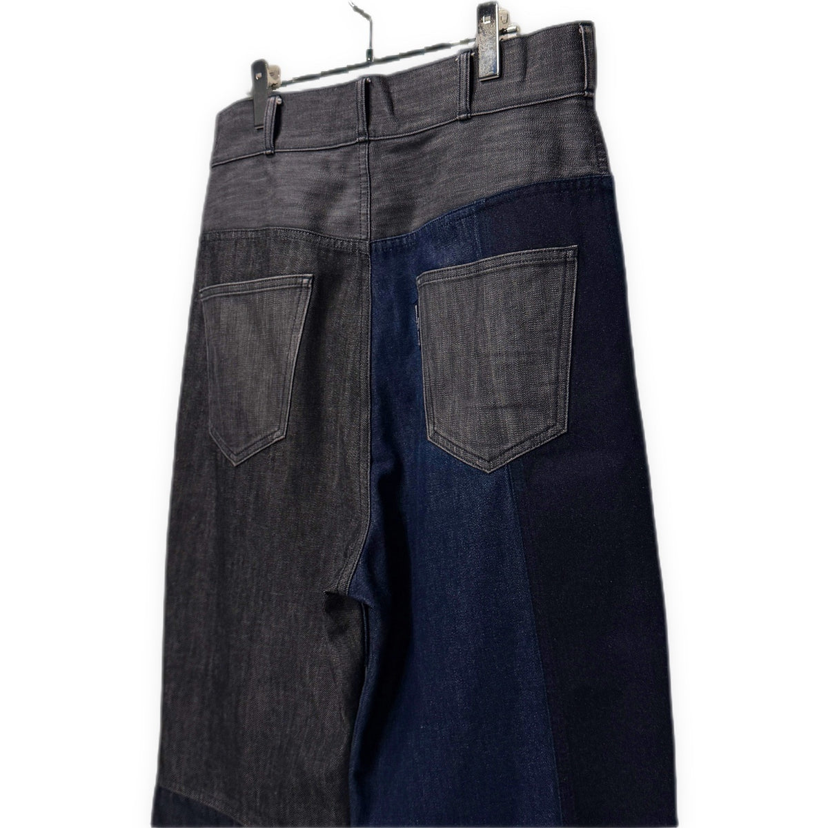 COMME des GARCONS HOMME 21AW デニム切り替えパッチワークワイドテーパードパンツ ジーンズ ボトムス コムデギャルソンオム メンズ