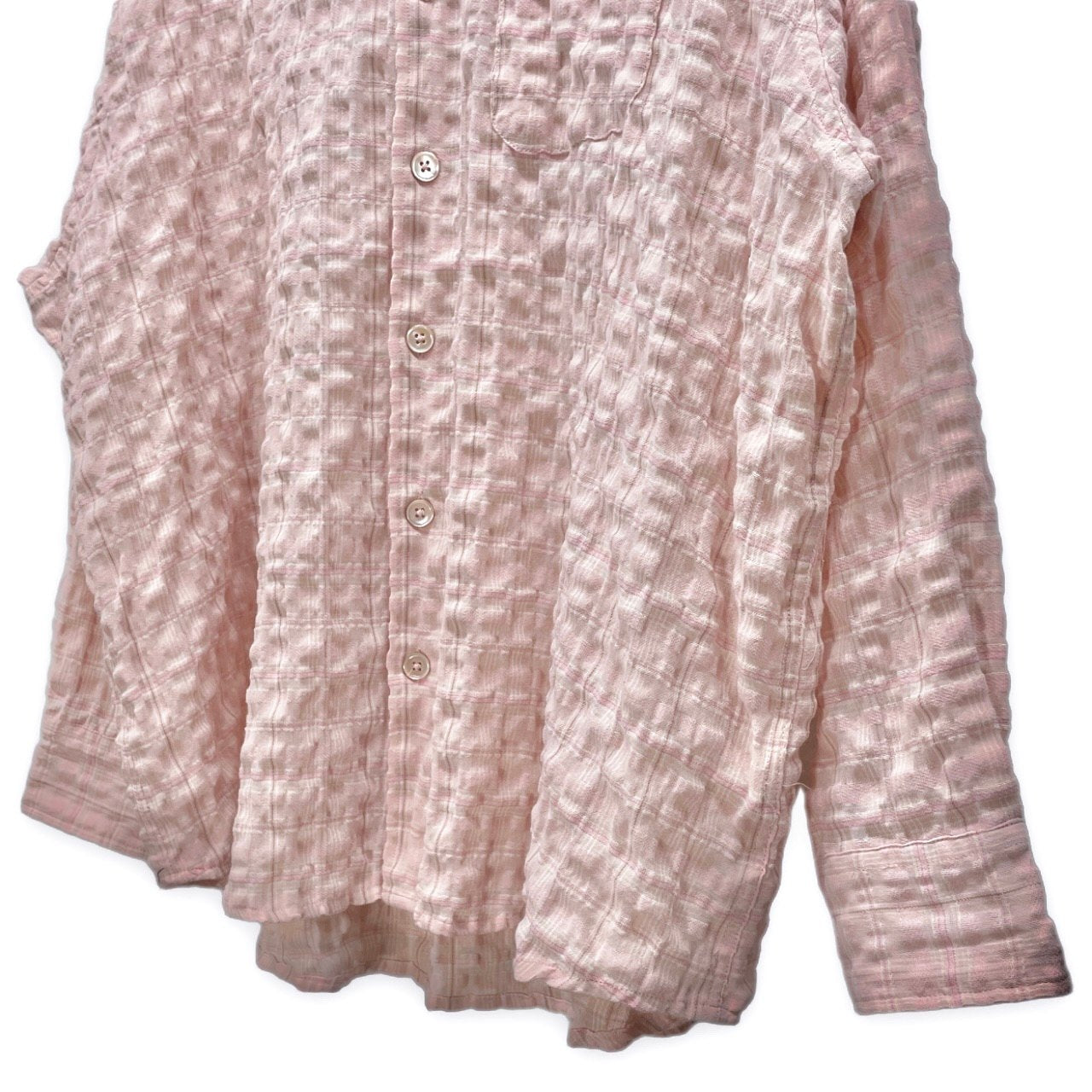 OUR LEGACY 24SS BORROWED SHIRT 皺加工ガーゼチェックシャツ シワ ブラウス トップス M2242BP アワーレガシー メンズ