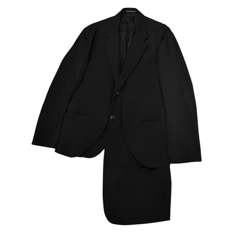 Yohji Yamamoto Pour Homme 18SS ウールギャバジンレイヤードテーラードジャケット 煩悩 ブレザー ブルゾン コート アウター 定価156,200円 ヨウジヤマモトプールオム メンズ