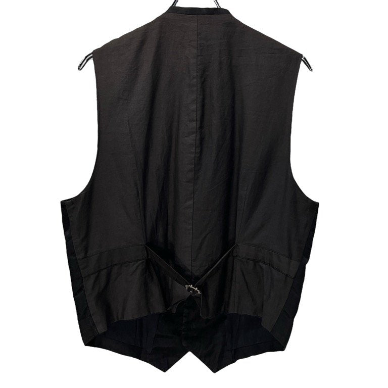 COMME des GARCONS 92SS レーヨンコットンギャバジン5Bシンチバックベスト ジレ ノースリーブ ジャケット Unfinished Archive 90s AD1991 CdG トップス アウター コムデギャルソン レディース