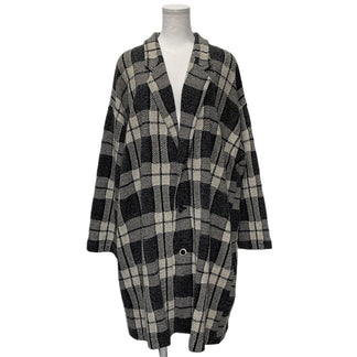 tricot COMME des GARCONS ウールチェックロングコート Archive 80s 初期 本人期 ジャケット ブルゾン アウター トリコ コムデギャルソン レディース