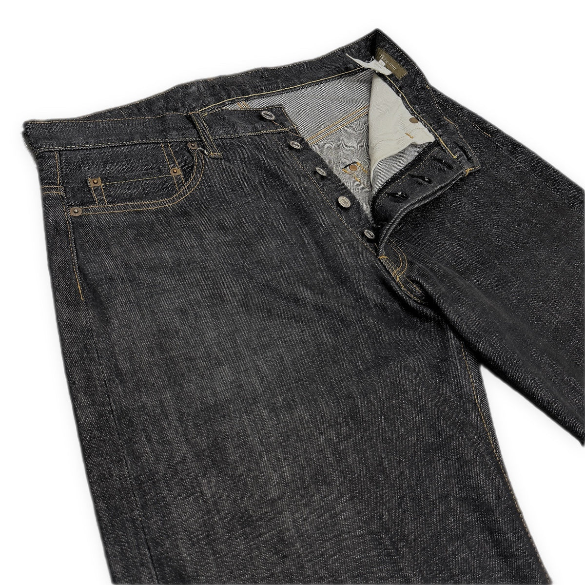 Y's for men オフセットセンターループセルビッジブラックデニムパンツ セルヴィッジ 赤耳 ジーンズ ボトムス Archive Yohji Yamamoto Pour Homme ヨウジヤマモトプールオム ワイズフォーメン メンズ