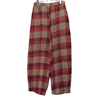 kujaku by Takuma Nishizaka balloon easy pants コットンフランネルチェックバルーンイージーパンツ 定価45,100円 P-623 ボトムス クジャク メンズ レディース ユニセックス