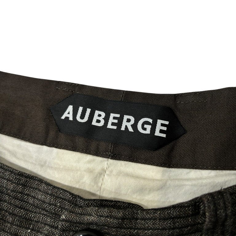 AUBERGE DES-PRES レーヨンリネン4タックストライプパンツ ボトムス 定価41,800円 オーベルジュ メンズ