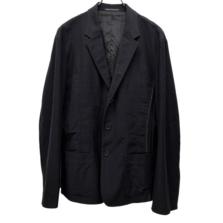 Yohji Yamamoto Pour Homme 16SS コットンギャバジンパイピングストライプセットアップスーツ LOOK1 縦線 切替 Archive テーラードジャケット サルエルパンツ ヨウジヤマモトプールオム メンズ