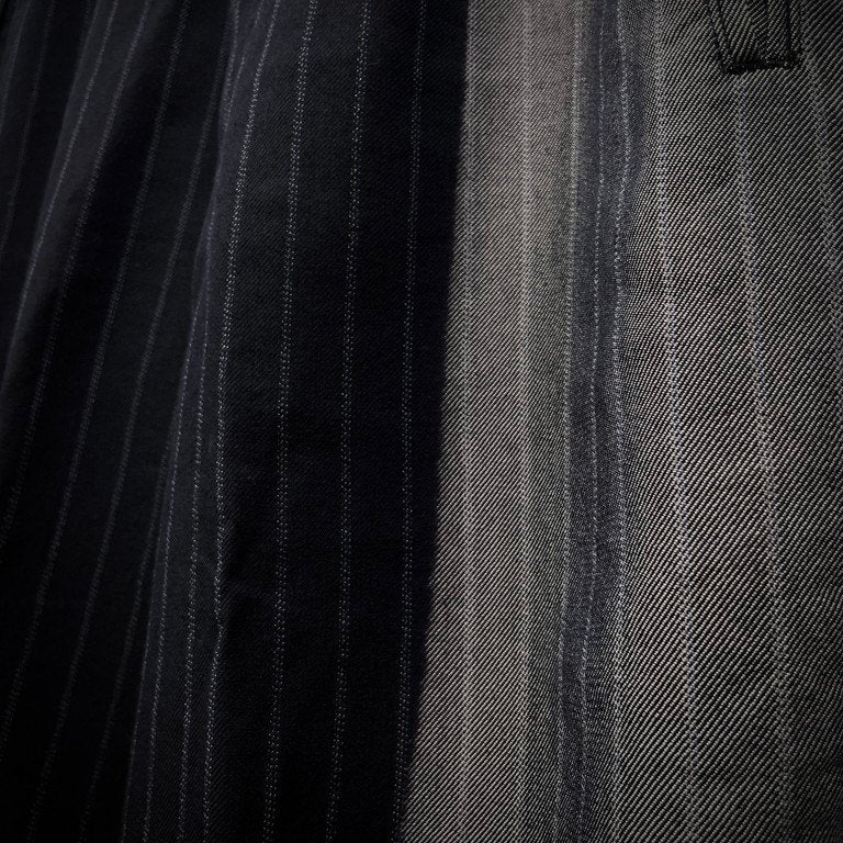 Yohji Yamamoto Pour Homme 96AW 脱色ストライプサスペンダーボタンパンツ 脱色期 ボトムス Archive 90s 名作 ブリーチ スラックス トラウザーズ  ヨウジヤマモトプールオム メンズ