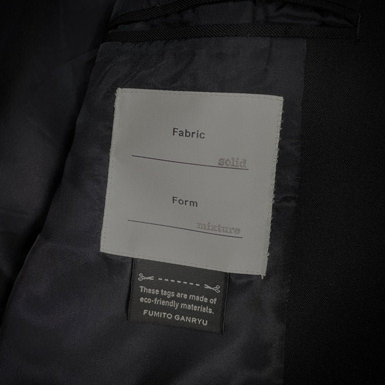 FUMITO GANRYU 25SS Spencer Riders Jk ウールギャバジンスペンサーライダースジャケット ブルゾン コート アウター Fu13-Ja-01 定価74,800円 フミトガンリュウ メンズ