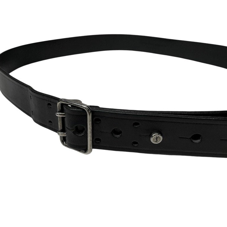SAINT LAURENT PARIS ダブルピンレザーベルト 小物 服飾雑貨 SLP YSL サンローランパリ メンズ レディース ユニセックス
