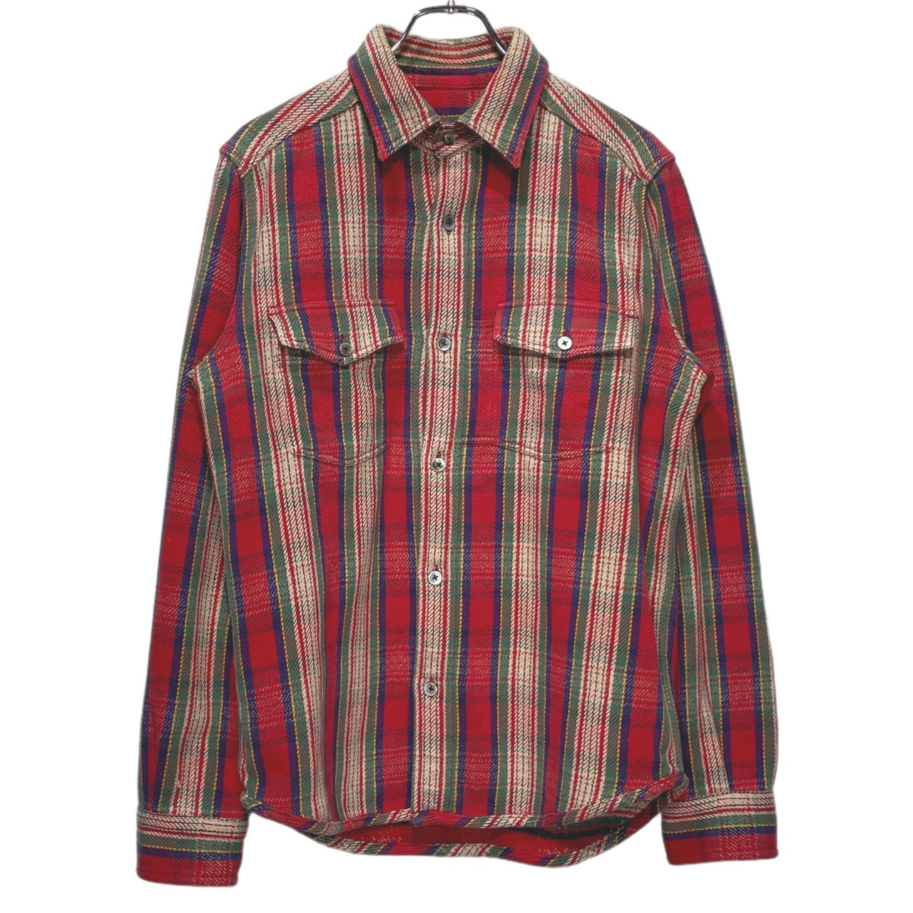Nigel Cabourn コットンヘビーフランネルダブルボタンチェックシャツ ブラウス トップス ナイジェルケーボン メンズ