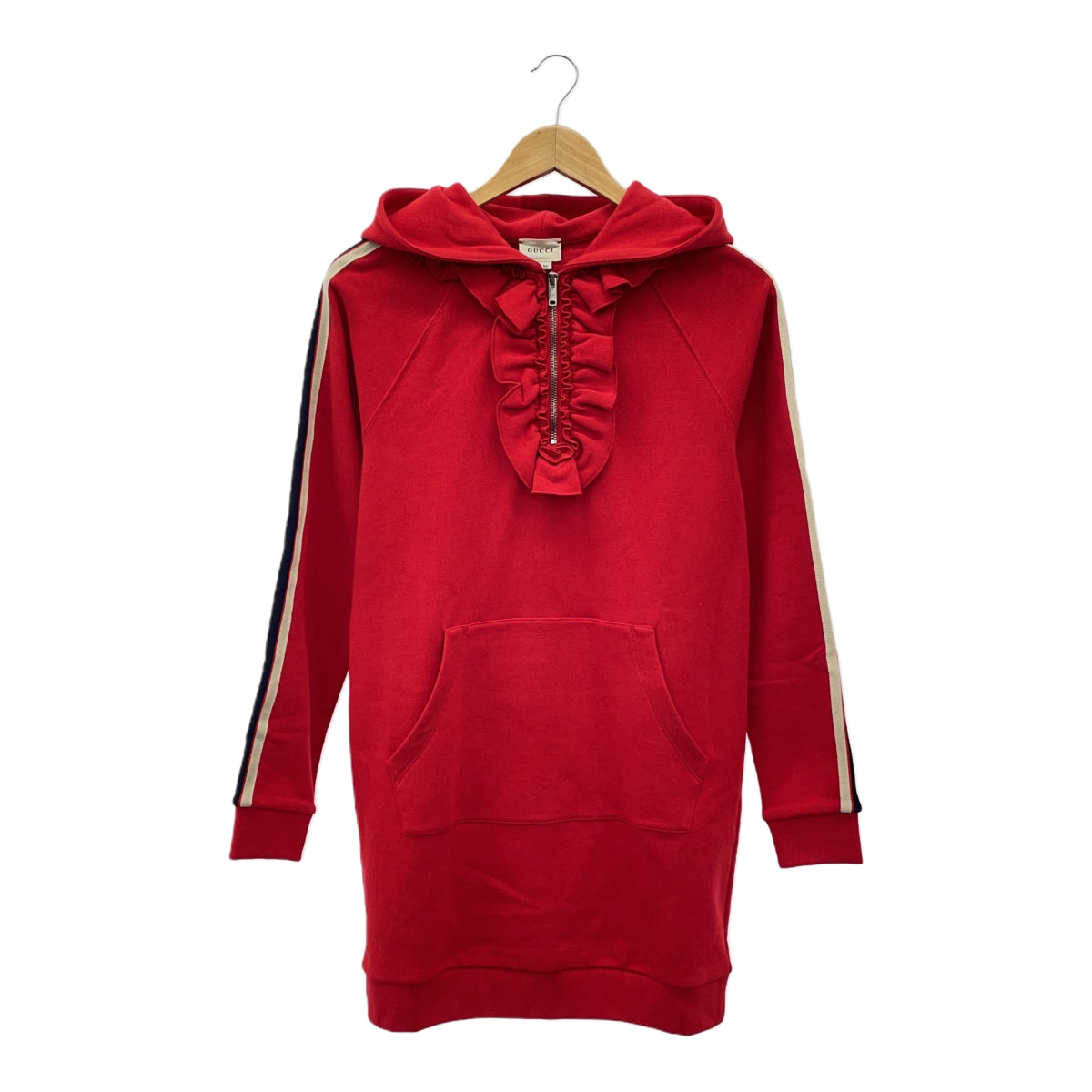 GUCCI GUCCI ロゴラインフリルスウェットワンピース