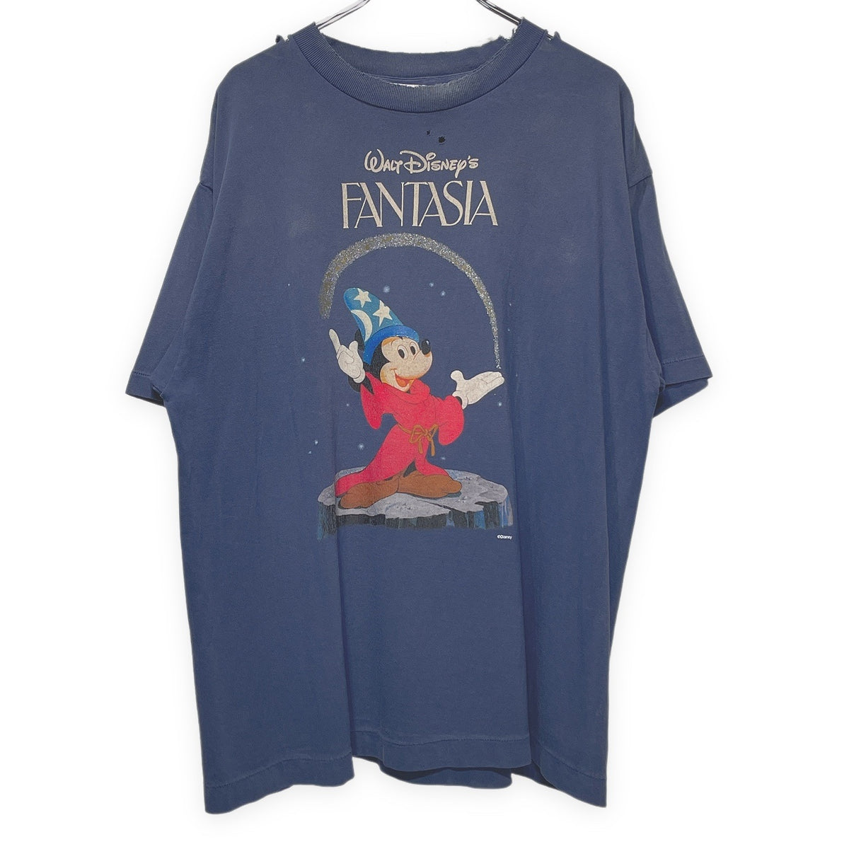 SAINT MICHAEL 25SS DNF_SS TEE FANTSIA ミッキープリントヴィンテージ加工Tシャツ ダメージ加工 カットソー Tee T-shirt トップス SM-HR8-0000-C65 セントマイケル メンズ