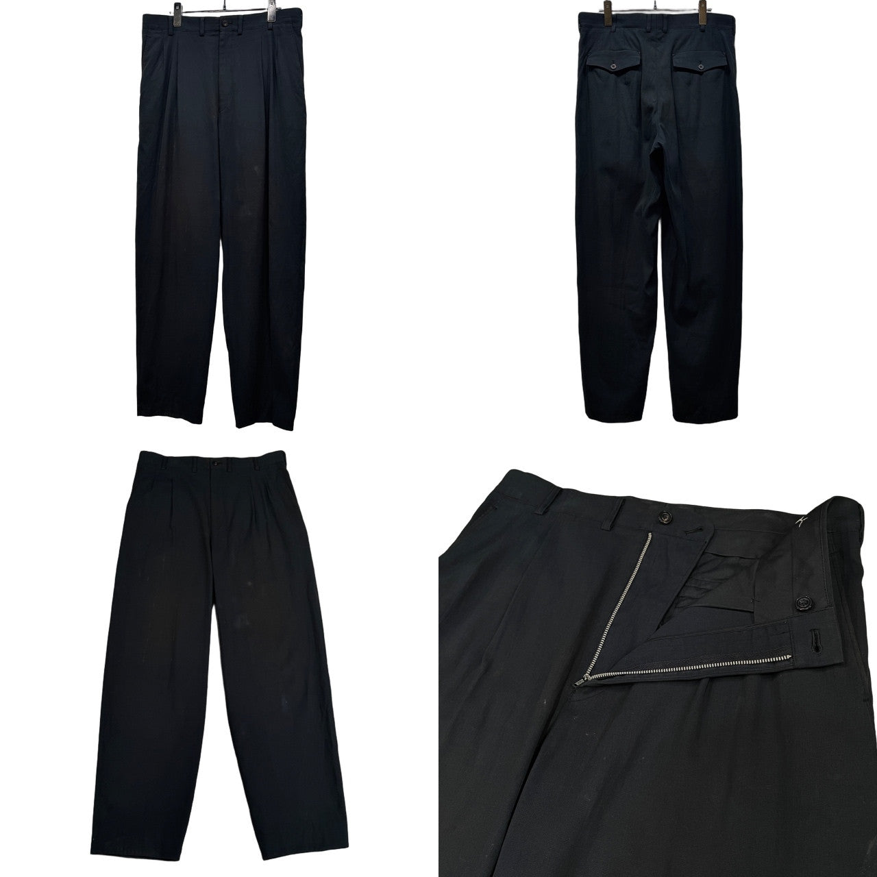 Yohji Yamamoto COSTUME D'HOMME コットン3ピースセットアップスーツ テーラードジャケット ベスト パンツ スラックス トラウザーズ Archive 90s アウター トップス ボトムス ヨウジヤマモト コスチュームドオム メンズ
