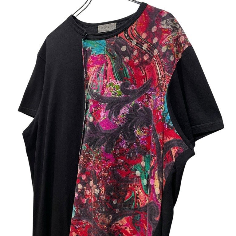 Yohji Yamamoto Pour Homme 23SS パッチワーク柄切替半袖 Tシャツ カットソー Tee T-shirt トップス 定価35,200円 ヨウジヤマモトプールオム メンズ