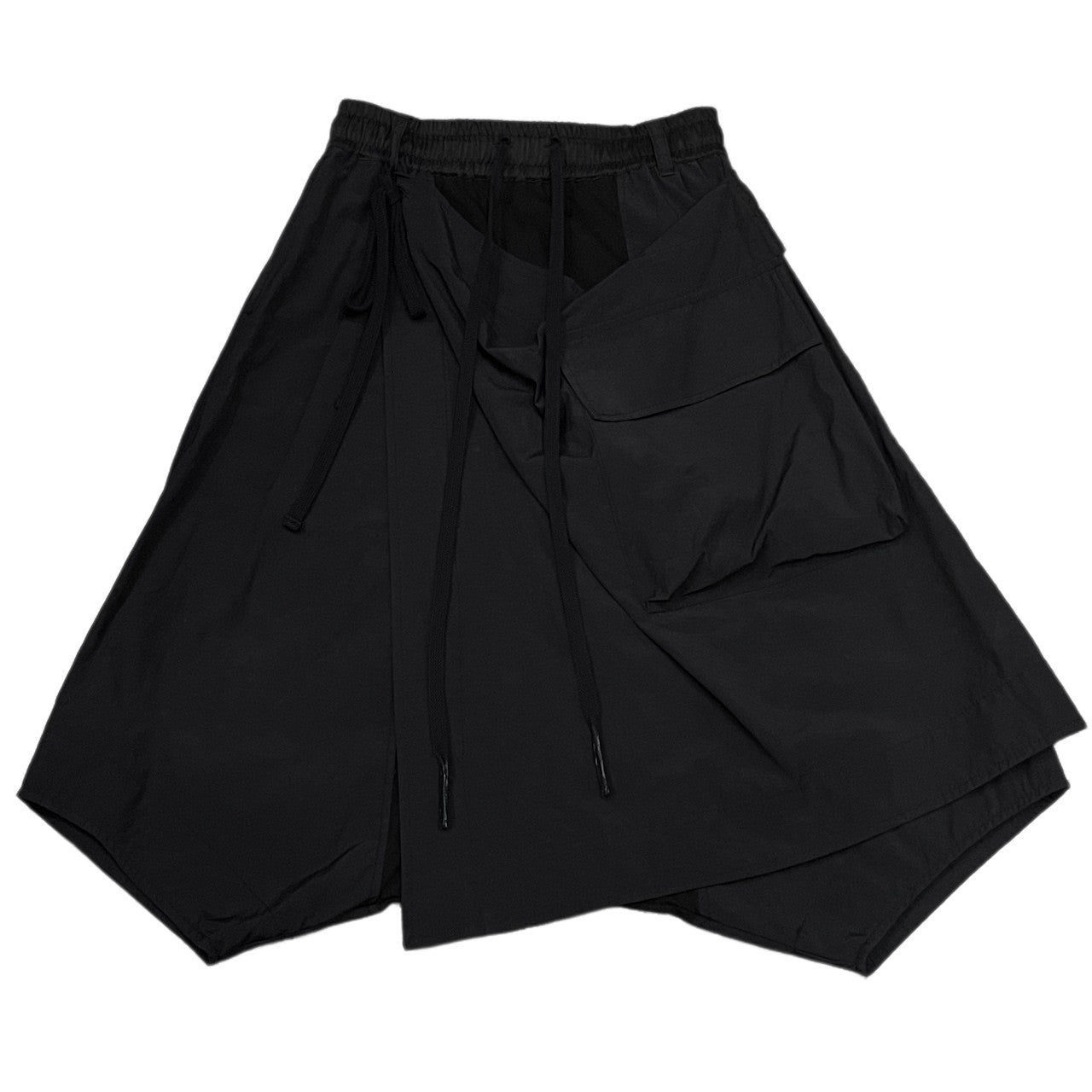 A.F ARTEFACT 天竺コットンナイロンタフタ切替フロントラップサルエルハーフパンツ ショーツ ボトムス エーエフ アーティファクト メンズ