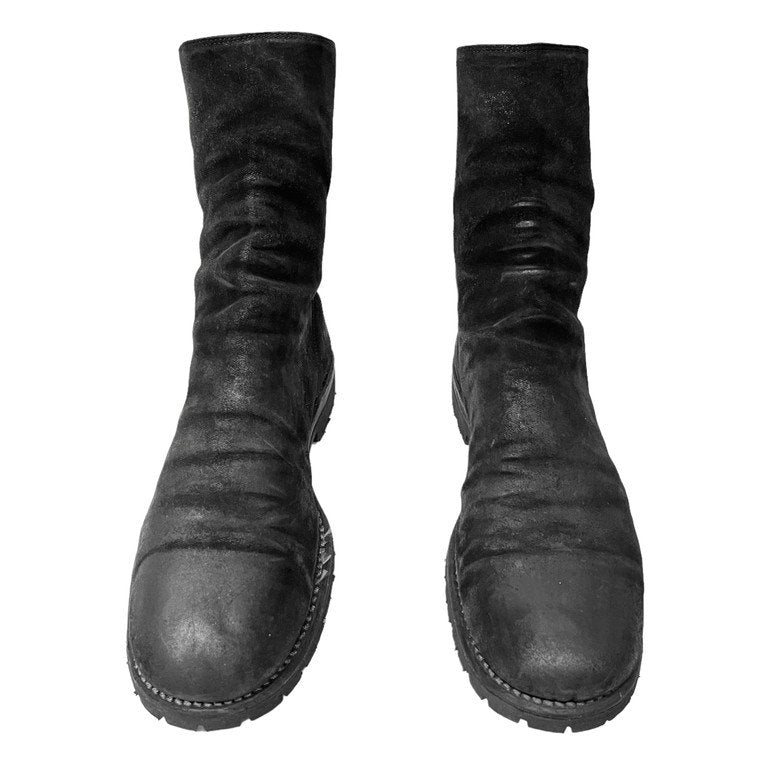 GUIDI 988 CALF REVERSE BACK ZIP BOOTS カーフリバースバックジップドレープブーツ シューズ 靴 クツ スエード グイディ メンズ