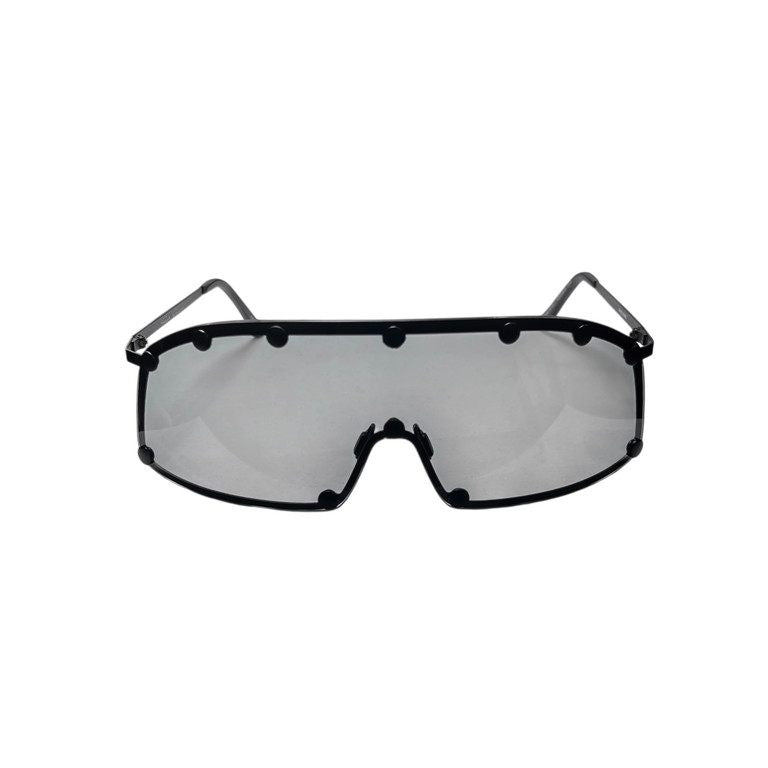 Rick Owens SHIELDING SUNGLASSES BLK TEMPLE / BLK LENSシールディングサングラス アイウェア 眼鏡 RG0000001 0909 リックオウエンス メンズ レディース ユニセックス