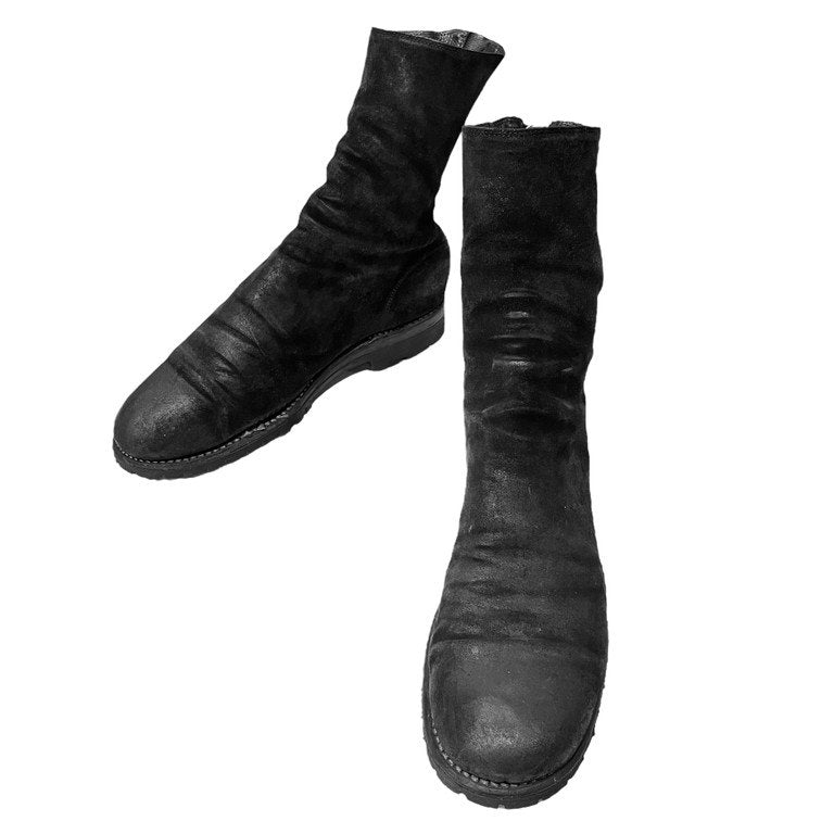 GUIDI 988 CALF REVERSE BACK ZIP BOOTS カーフリバースバックジップドレープブーツ シューズ 靴 クツ スエード グイディ メンズ