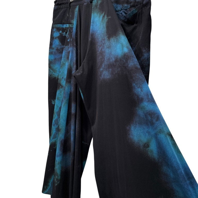 S'YTE Yohji Yamamoto 23SS INKJET PRINTED CROW PANTS インクジェットプリントカラスパンツ 総柄 ドローストリングイージーパンツ ボトムス ヨウジヤマモト メンズ レディース ユニセックス