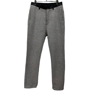 ISAMU KATAYAMA BACKLASH 圧縮ウールジャージーウエストレザーテーパードパンツ ボトムス 定価38,800円 イサムカタヤマ バックラッシュ メンズ
