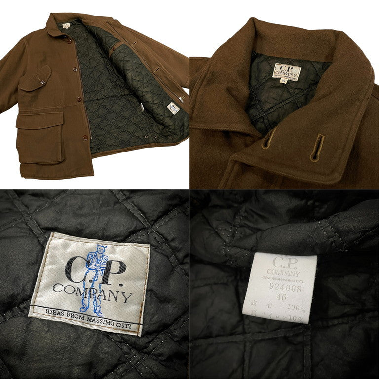 C.P. COMPANY ウールメルトンスタンドカラー中綿フライトコート ブルゾン ジャケット アウター Archive 80s 90s Massimo Osti マッシモオスティ シーピーカンパニー メンズ