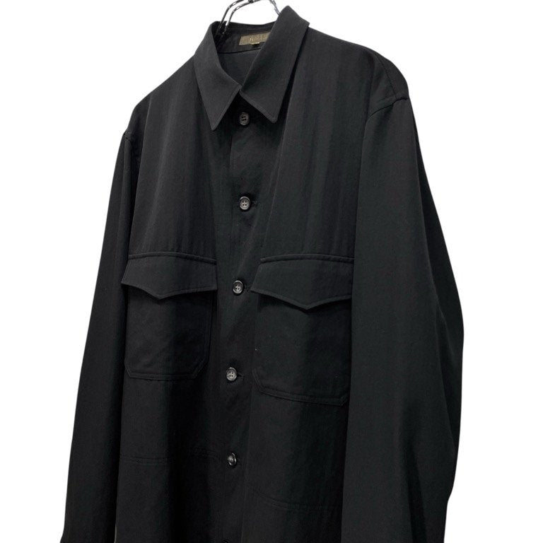 Y's for men ウールギャバジンチンストラップダブルポケットシャツ ブラウス Archive トップス Yohji Yamamoto Pour Homme ヨウジヤマモトプールオム ワイズフォーメン メンズ