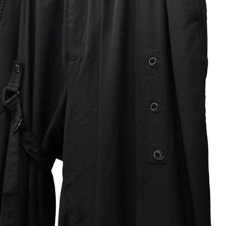 Yohji Yamamoto Pour Homme 16AW ウールギャバジン裾リブバンデージパンツ LOOK15 HR-P43-100 パラシュート ベルト ボトムス Archive ヨウジヤマモトプールオム メンズ