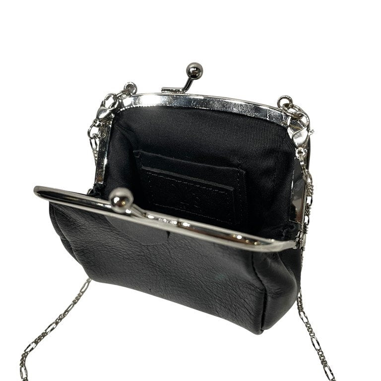 Y's レザーがま口小物入れネックレス ペンダント アクセサリー コインケース ミニウォレット 財布 YG-A04-710 Yohji Yamamoto Femme ワイズ ヨウジヤマモトファム レディース メンズ ユニセックス