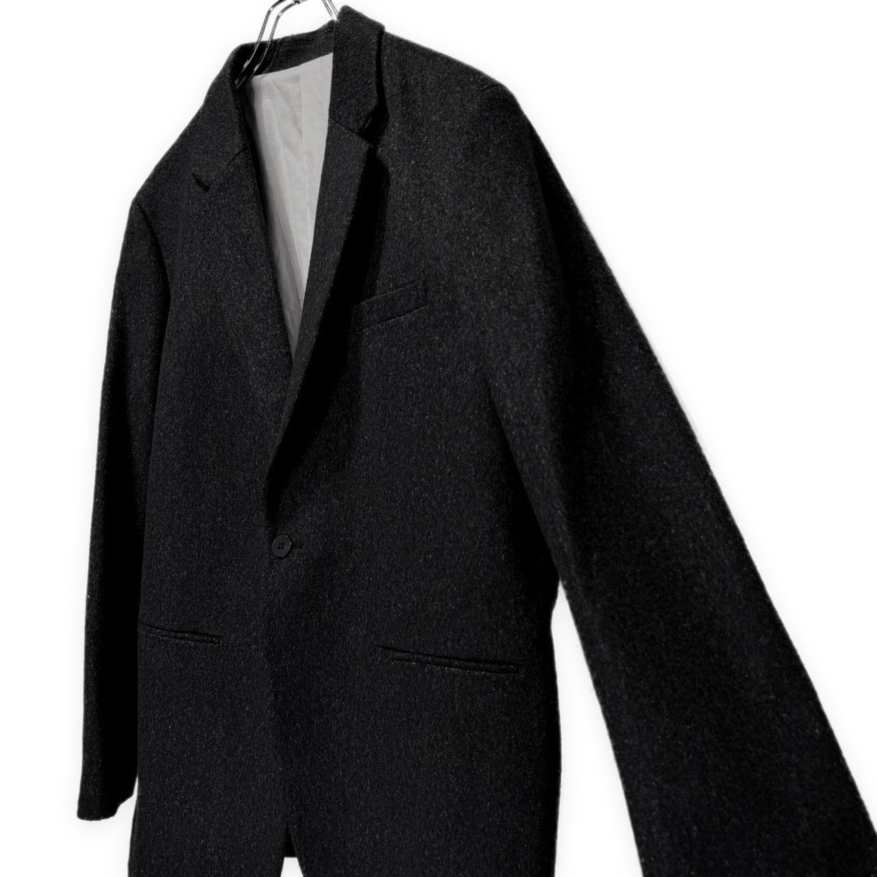 OVERCOAT 23AW SINGLE BREASTED JACKET WITH NOTCHED COLLAR IN WOOL FLANNEL ウールカシミヤフランネル1ボタンテーラードジャケット ブルゾン コート アウター F23J01-NKCF 定価115,500円 オーバーコート メンズ