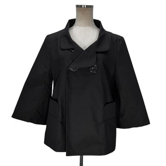 LIMI feu 丸襟ワイドスリーブデカボタンジャケット ブルゾン コート ダブルブレスト Yohji Yamamoto Femme リミフゥ ヨウジヤマモト レディース
