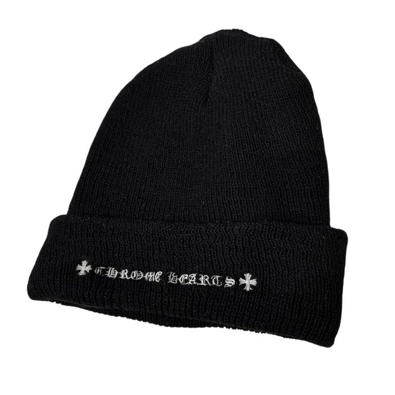 CHROME HEARTS WOOL WATCH CAP CHプラス刺繍ウールニットビーニー キャップ 帽子 ブラック クロムハーツ メンズ レディース ユニセックス