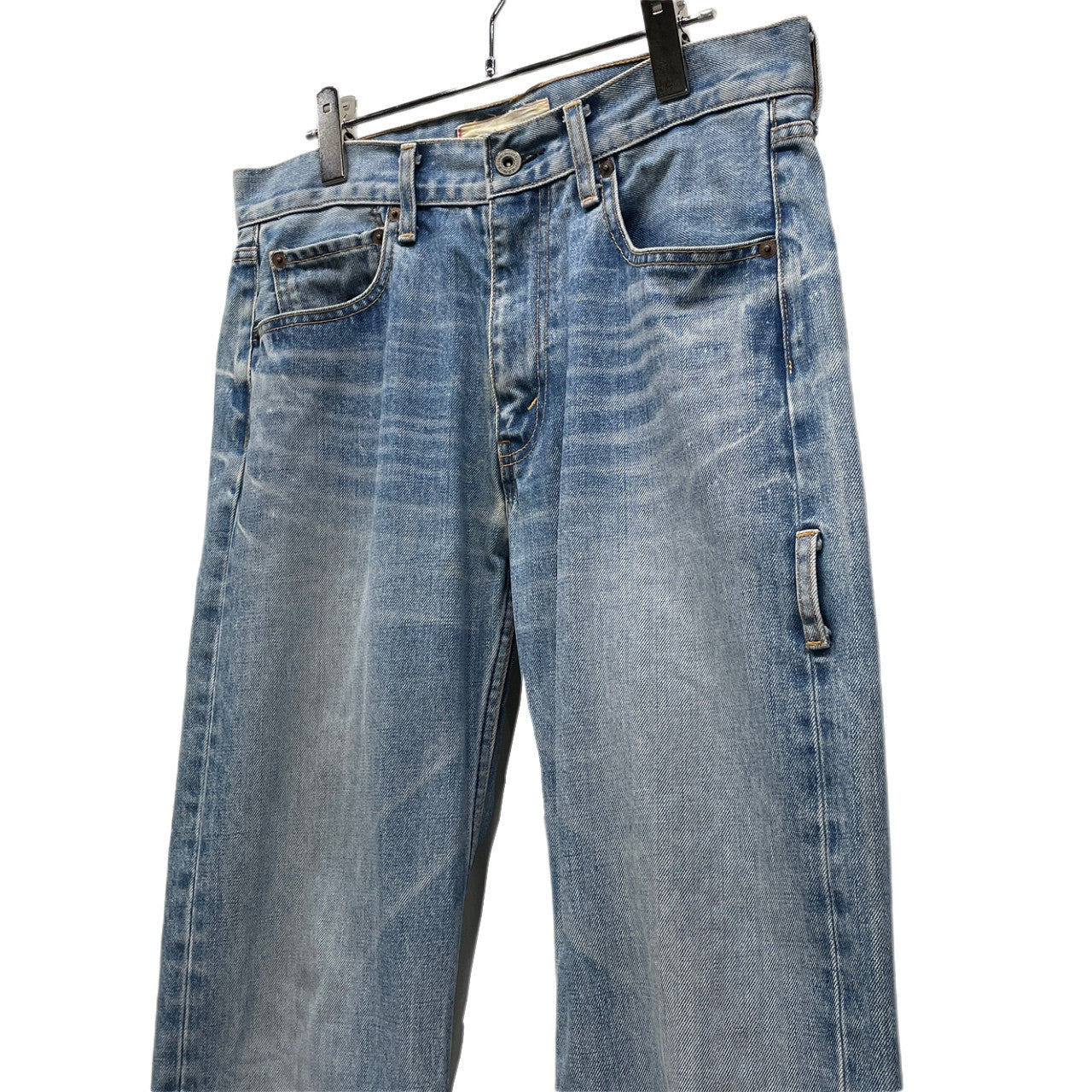 JUNYA WATANABE COMME des GARCONS MAN ヴィンテージディテール5ポケットデニムパンツ ジーンズ オフセットベルトループ リベット ボトムス Archive ジュンヤワタナベ マン コムデギャルソン メンズ