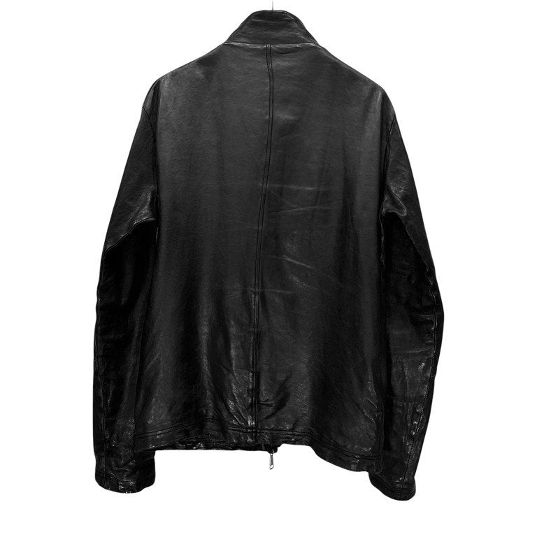 GIORGIO BRATO ラムレザースタンドカラージップアップレザージャケット シングル ライダース ブルゾン コート アウター ジョルジオブラット メンズ