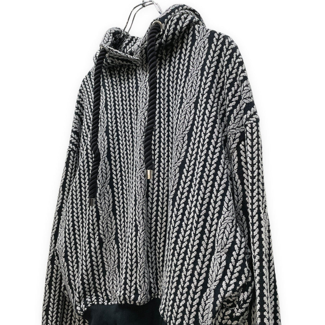 anrealage homme 24AW ROPE KNITTING JACQUARD SWEAT HOODIE ロープ柄ジャカードプルオーバースウェットパーカー フーディ トップス 定価46,200円 アンリアレイジ オム メンズ