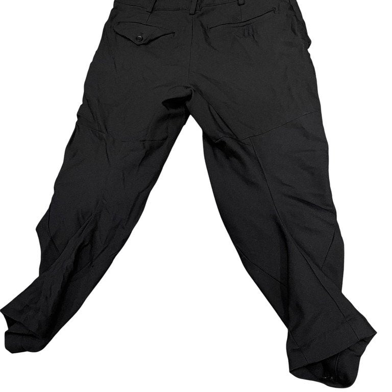 BLACK COMME des GARCONS 13AW ポリエステル縮絨立体裁断クロップドパンツ 変形 ボトムス ポリ縮 ブラック コムデギャルソン メンズ レディース ユニセックス