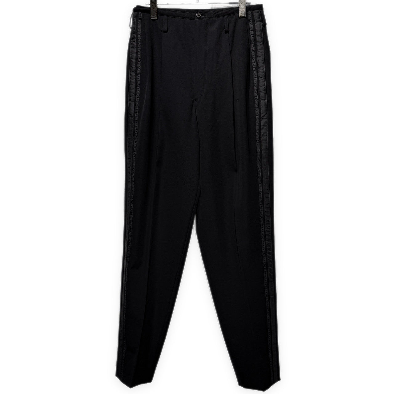 Y's for men ウールギャバジンサイドストライプ2タックワイドテーパードパンツ スラックス トラウザーズ Archive 90s Yohji Yamamoto Pour Homme ヨウジヤマモトプールオム ワイズフォーメン メンズ