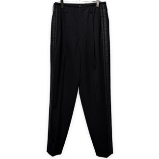 Y's for men ウールギャバジンサイドストライプ2タックワイドテーパードパンツ スラックス トラウザーズ Archive 90s Yohji Yamamoto Pour Homme ヨウジヤマモトプールオム ワイズフォーメン メンズ
