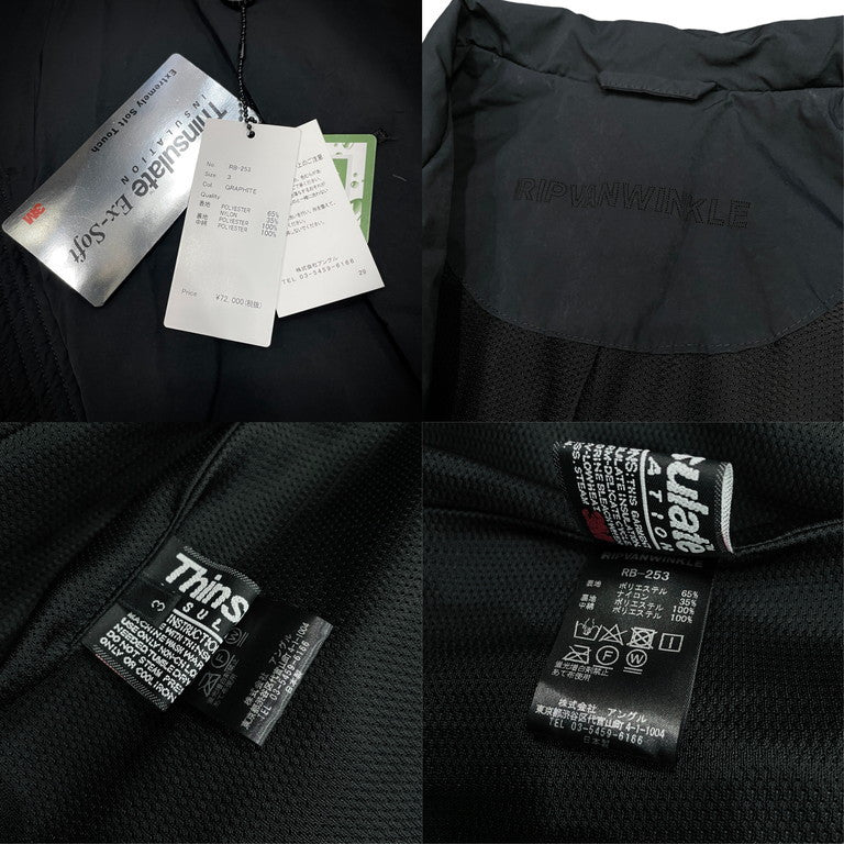 RIP VAN WINKLE 20AW TECH COAT ポリエステルテフロン撥水加工シンサレートテックコート Thinsulate Ex-Soft 中綿 アウター RB-253 定価79,200円 タグ付き 美品 リップヴァンウィンクル メンズ