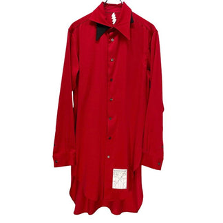SOSHIOTSUKI 19AW DOUBLE COLLAR LONG SHIRTS S19AWSH02R レーヨンダブルカラーロングシャツ ブラウス トップス 赤 レッド ソウシオオツキ メンズ
