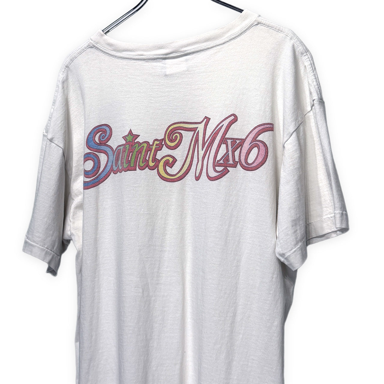 SAINT MICHAEL 23SS SS TEE/SUNGLASS/WHITE ヴィンテージ加工プリントTシャツ カットソー T-shirt トップス SM-S23-0000-023 Mxxxxxx セントマイケル メンズ
