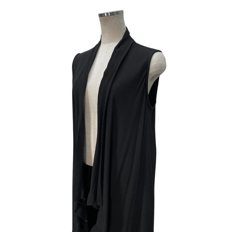 ANN DEMEULEMEESTER 00s レーヨンドローストリングロングベスト 本人期 Archive アーカイブ ノースリーブ アンドゥムルメステール レディース