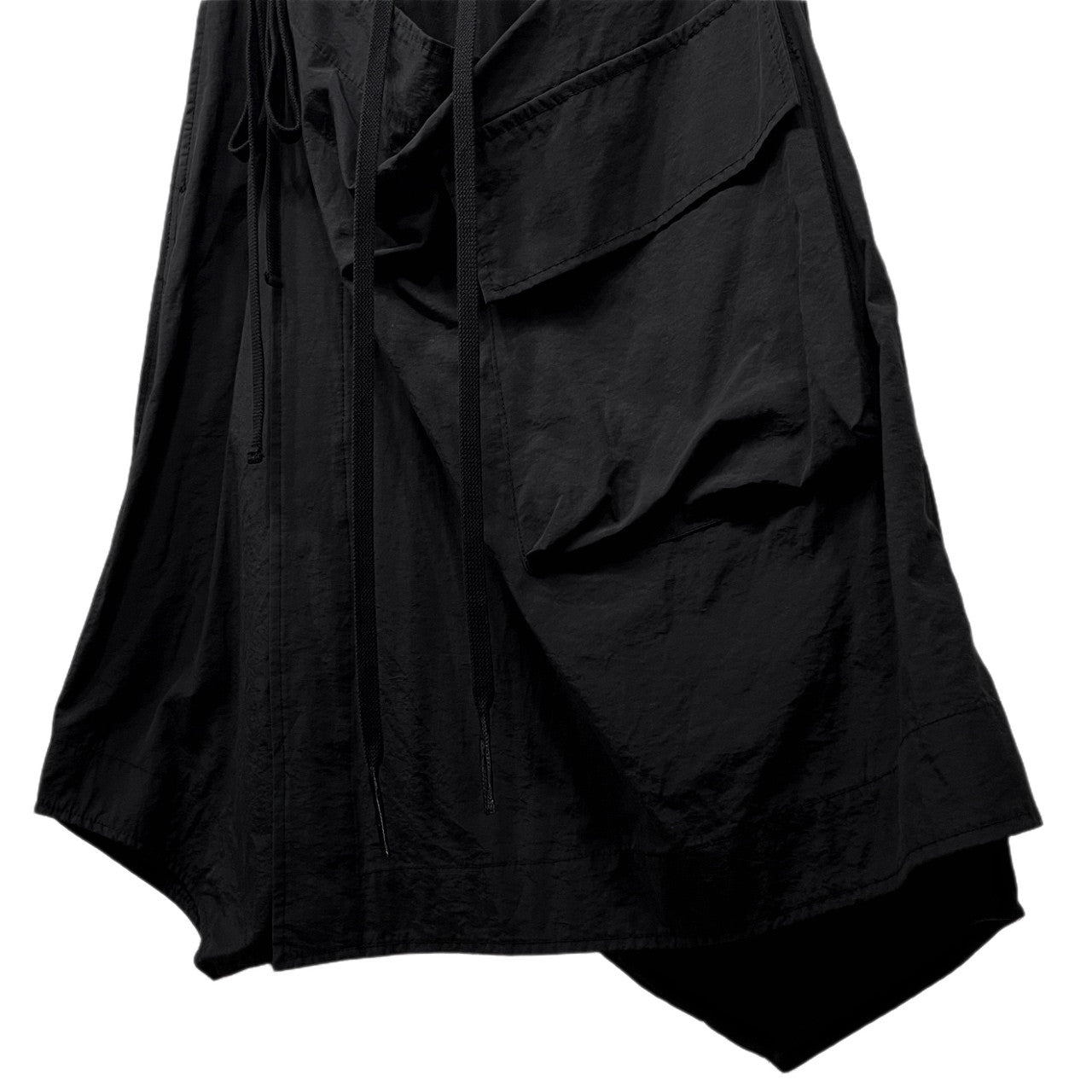 A.F ARTEFACT 天竺コットンナイロンタフタ切替フロントラップサルエルハーフパンツ ショーツ ボトムス エーエフ アーティファクト メンズ