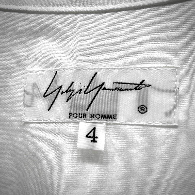 Yohji Yamamoto Pour Homme 20SS コットンブロード袖山ギャザーノーカラーロングシャツ K-前後ヨークシャツ ブラウス トップス ヨウジヤマモトプールオム メンズ